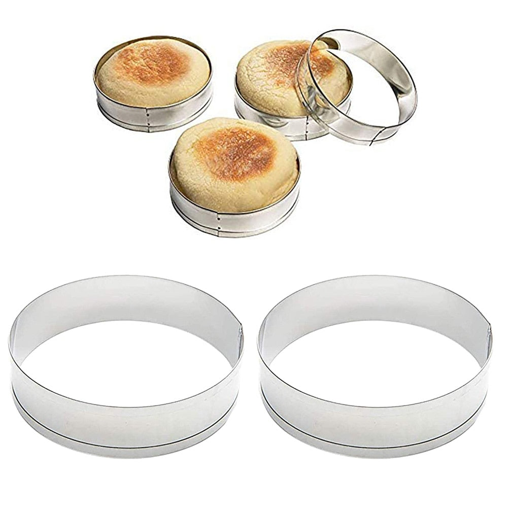 6Pcs Stainless Steel Muffin Rings