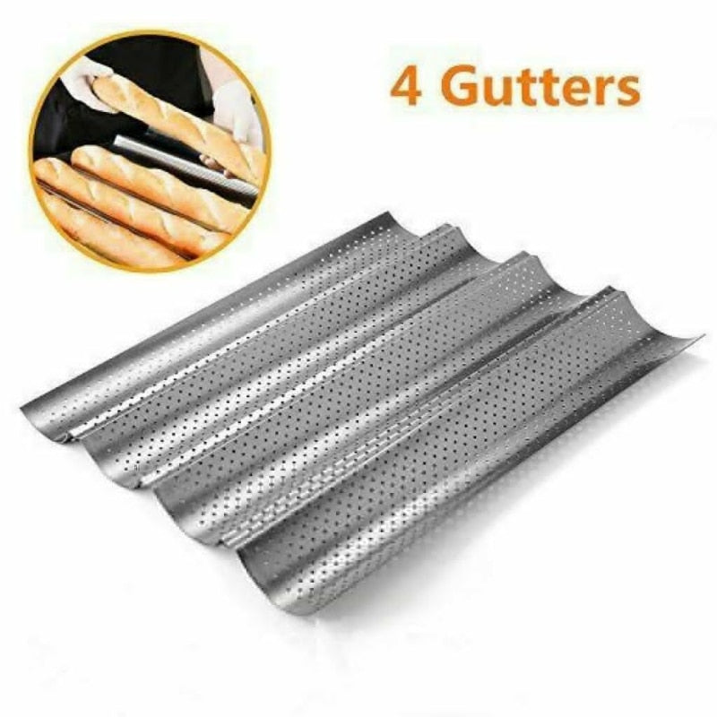 Hot Carbon Steel 4 Groove tray For Baguette baking