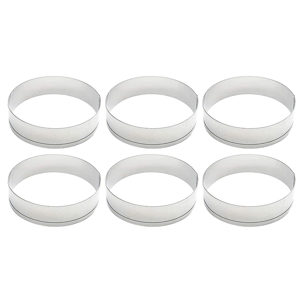 6Pcs Stainless Steel Muffin Rings